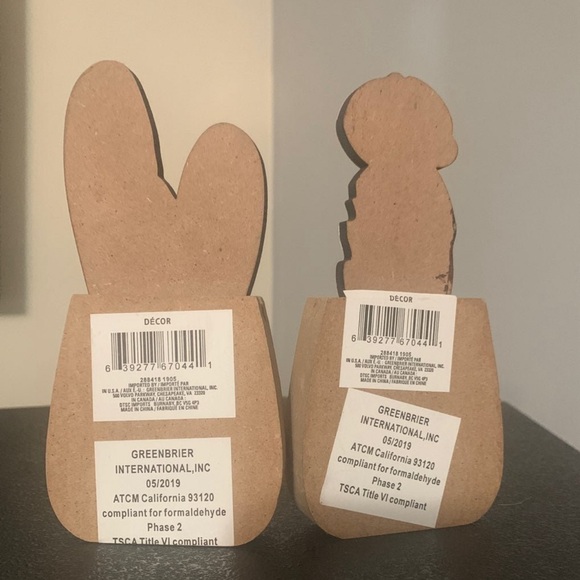 Welcome & Home cactus decor Ligtweight Wood Sets of 2 in Size 5 1/2" - Picture 8 of 8